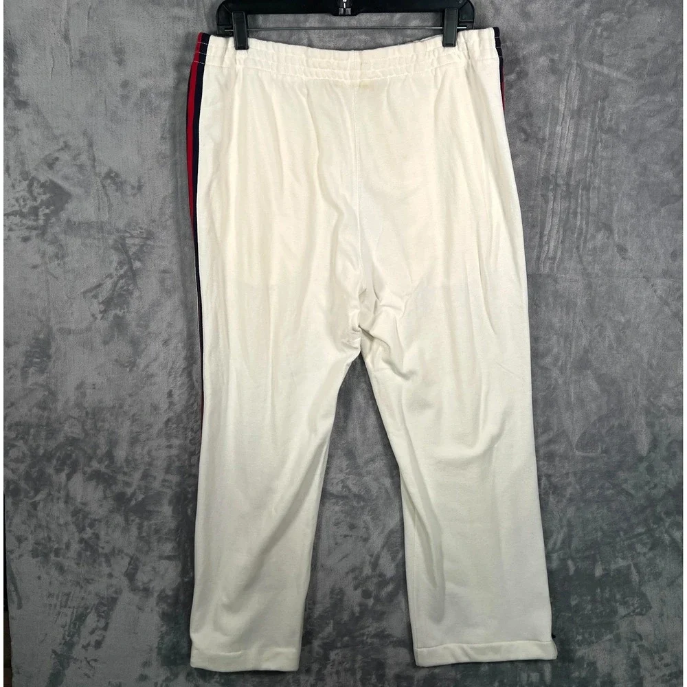 Polo Ralph Lauren Sweatpants Mens Large Beige White Crest Big Pony‎ Wide Leg